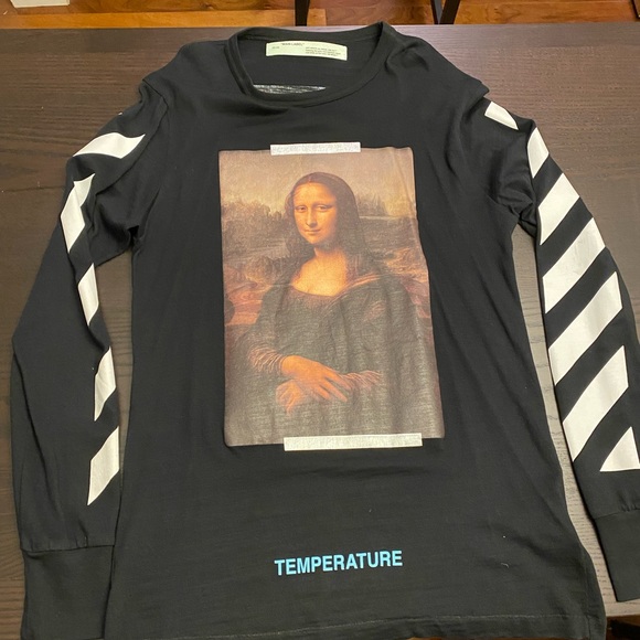 Off-White Long Sleeve Diagonal Monalisa Tee - Picture 2 of 6